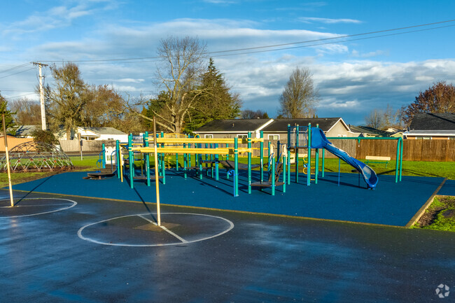 Danebo Elementary School has a playground for students to enjoy during recess in Eugene.
