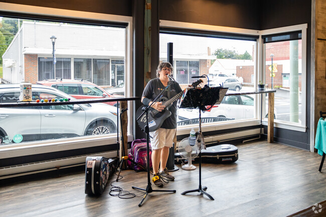 Enjoy live music at Olive Pit Brewing in Lisbon Falls.