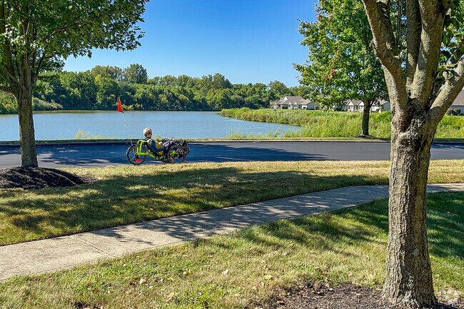 Brice is lined with sidewalks and side streets, and features a lake on its east side.