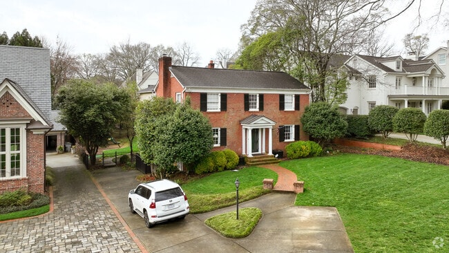 Red Brick Georgian Homes are easily located in the Eastover, NC neighborhood.