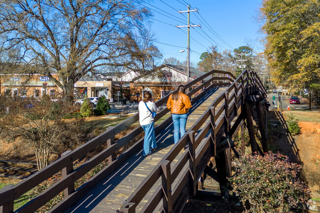 The footbridge over the railway is one of Waxhaws most popular attractions.