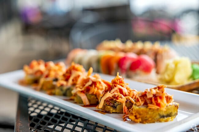Sushi O Sushi is a relaxed Japanese eatery with outdoor seating in Broadmoor Bluff.