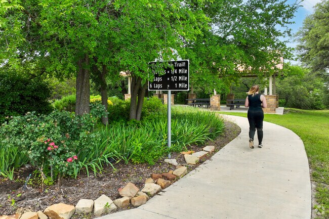 Aledo Community Center Park features lengthy walking and jogging trails in the heart of the city.