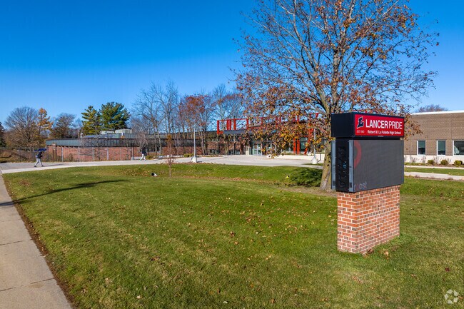 Signage to La Follette High School in Eastmoreland.