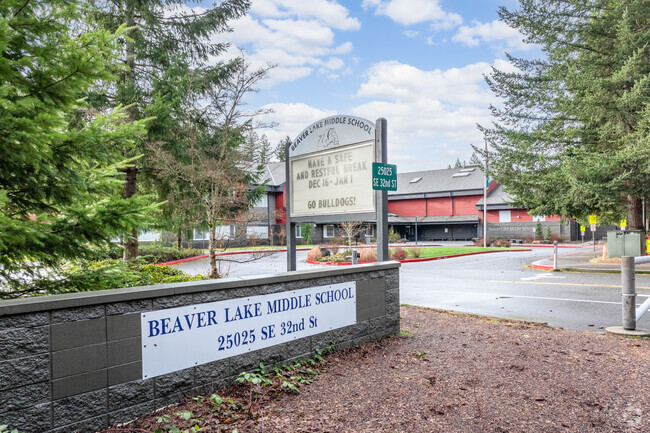 Beaver Lake Middle School signage.