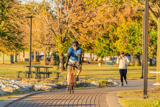 Hobart residenst can go biking at Admiral Flatley Park in Downtown Green Bay.