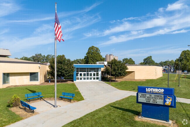 Lothrop Magnet Elementary in E R Danner serves pre-K through fourth grade.