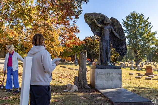 Goosetown is packed with interesting historical sights, like Iowa City's famous Black Angel.
