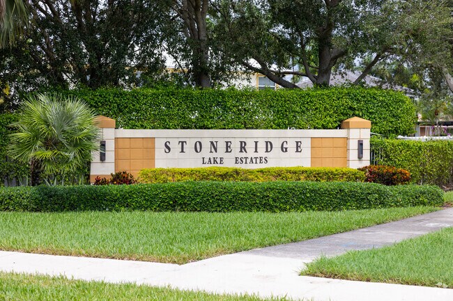 Stoneridge Lake Estates neighborhood sign will welcome you every time you drive home.
