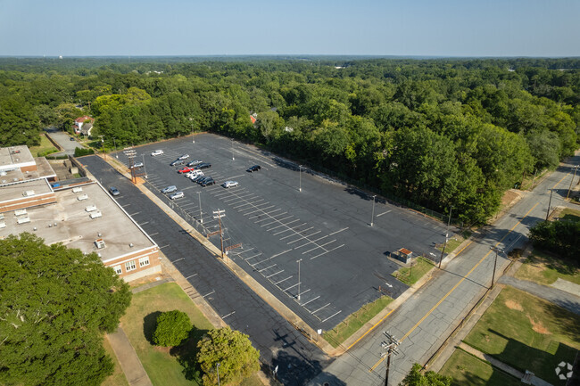 There is ample parking at Anderson Five Charter School.