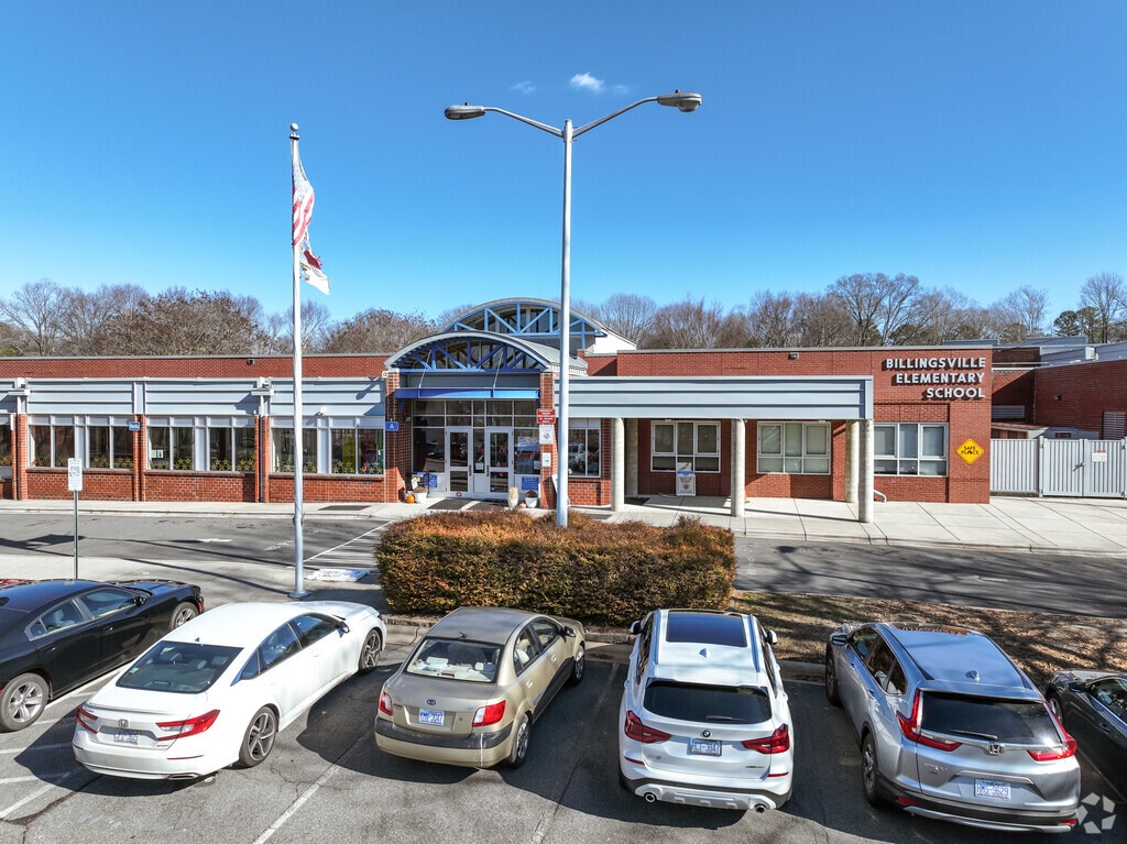 The entrance to Billingsville Elementary School in Charlotte.