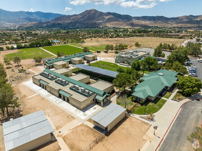 High Desert School has beautiful grand mountains in the background.