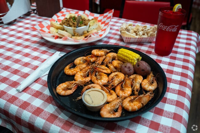 The boiled gulf shrimp at The Cajun Table in Kaliste Saloom is a local favorite.