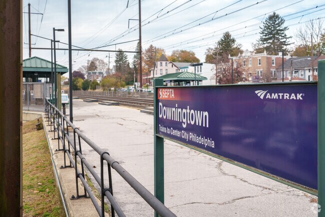Downingtown is reachable by SEPTA or Amtrak via the Downingtown Station.