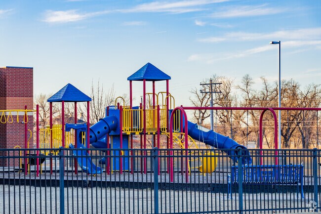 Timber Creek Elementary School offers playground for children.