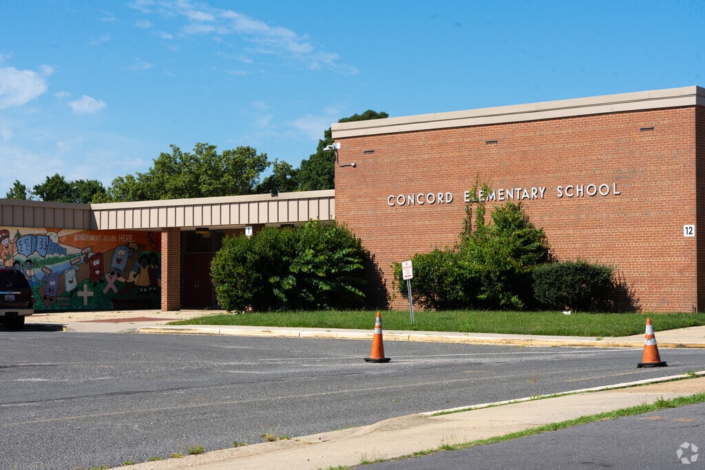 Main entrance to Concord Elementary School in District Heights, District Heights MD