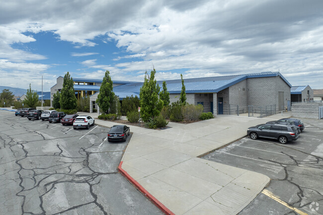 The front parking lot at Bud Beasley Elementary School.