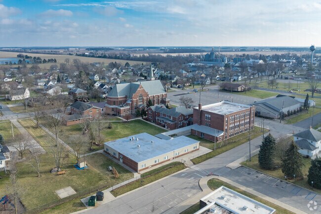 Rear view of theMost Holy Trinity School.
