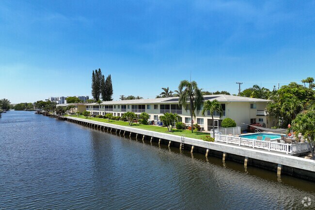 Canal runs by the condominium in Garden Isles neighborhood