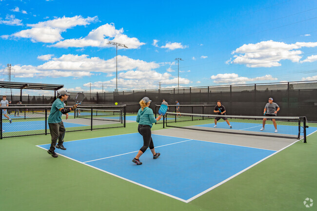Pickleball is becoming popular in Harding with large newly constructed courts at Gibson Park.