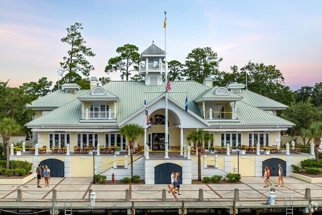 The South Carolina Yacht Club is located at the center of Windmill Harbour.