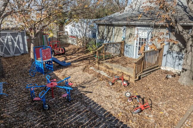 Students have access to a small, fenced, playground at Covenant Christian Academy.