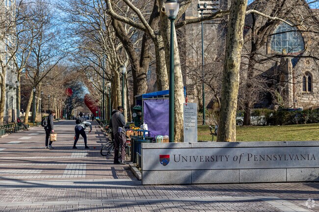 Fruit stands sit on the corner of the University of Pennsylvania in Spruce Hill.