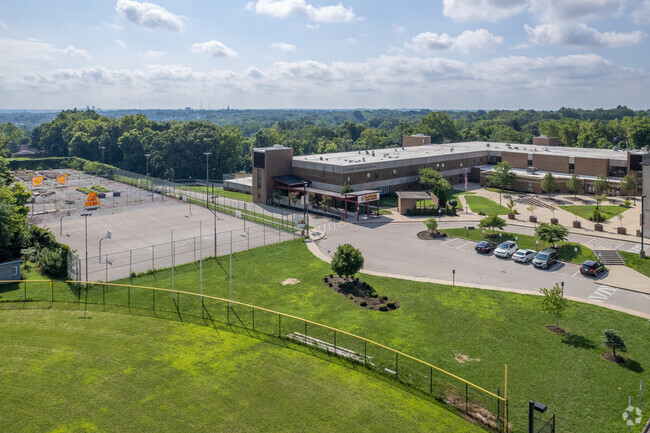 Overview of the scenic 
Gilbert A. Dater High School.