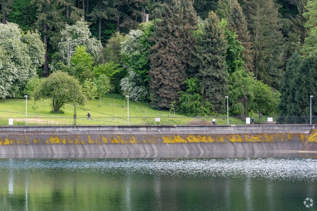 Enjoy a walk or ride your bicycle through Mt Tabor Park.
