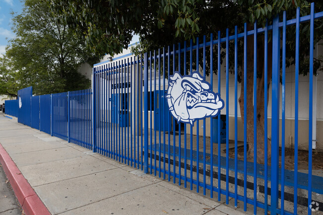 Its not hard to find Ramona High School 's mascot! Home of the Bulldogs.