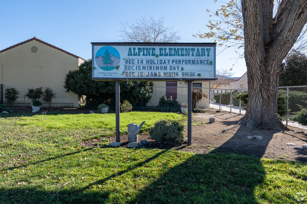 The student population of Alpine Elementary is 547 and the school serves K-8.