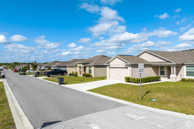 You can find many one story, ranch style homes in the Sun Ridge neighborhood.