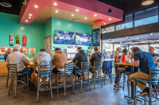 Mercantile East near Flintridge Village has various dining options, such as Board & Brew.