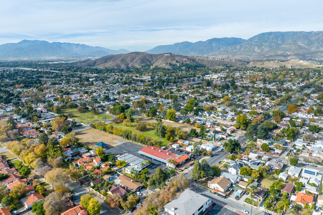 The Holy Rosary Academy offers a sprawling campus when viewed from above.