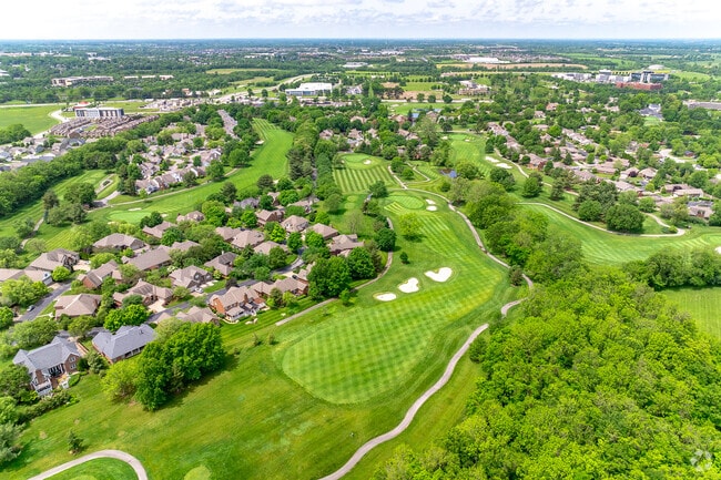 Winburn-Griffin Gate golf course weaves through the neighborhood subdivisions.