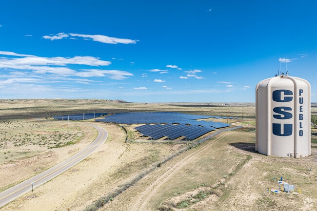 University is adjacent to CSU Pueblo and the open natural landscape.