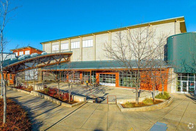 Students of the Foresthill High School campus enjoy unique and colorful architecture.