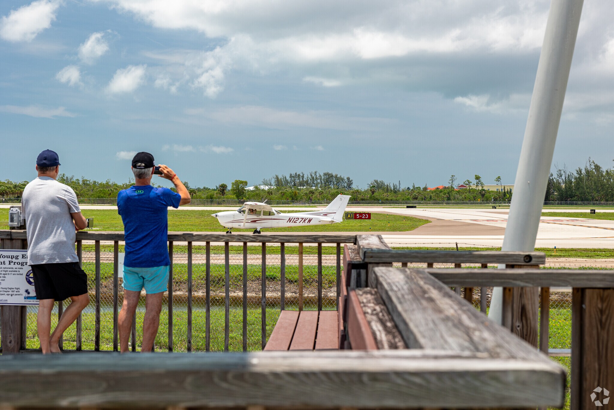 Naples Airport Observatory Deck brings Grey Oaks residents close to the action on the runway.