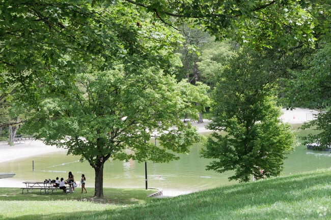Bubbling Springs Park beckons visitors with its tranquil beauty and natural charm.