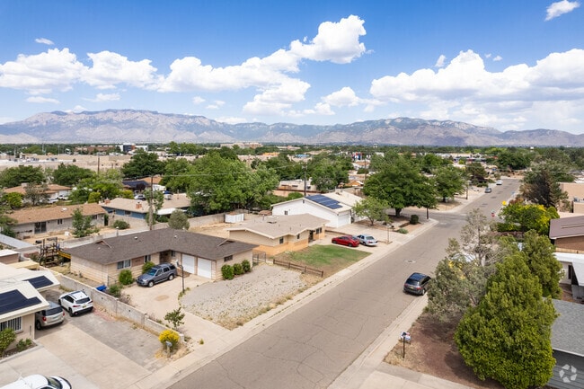 1950's single family ranch homes make up the residential landscape of Hodgin.