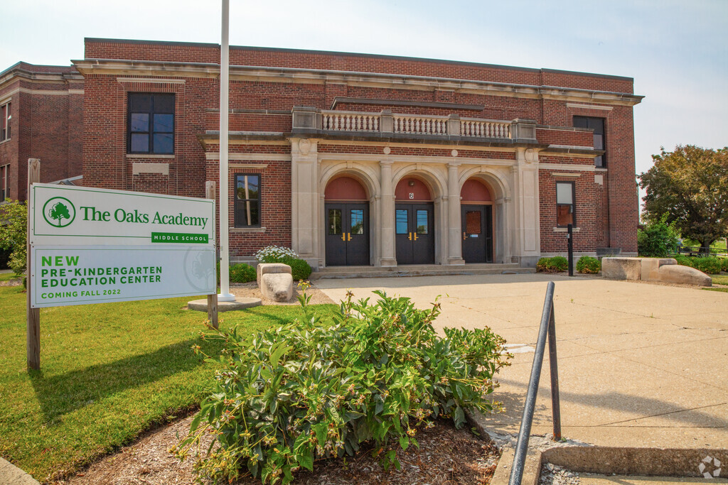 The Oaks Academy  - Middle School front entrance in Martindale-Brightwood.