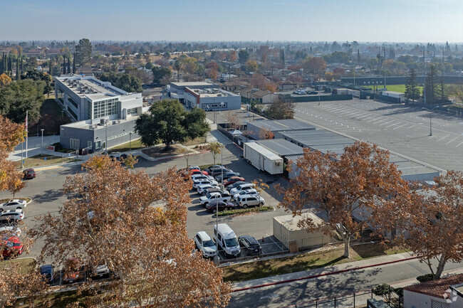 A view of the Phillip J. Patino School of Entrepreneurship in Fresno.