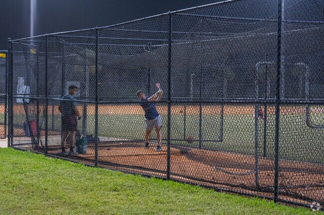 Islands at Doral residents can practice their swing in the batting cages at Doral Legacy Park.