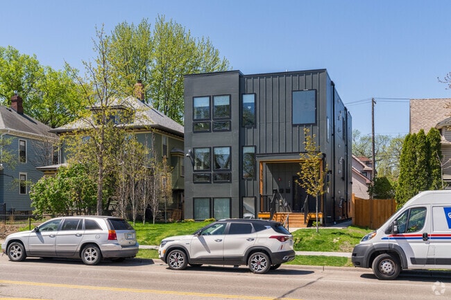 A contemporary style multifamily dwelling in the South Uptown neighborhood.