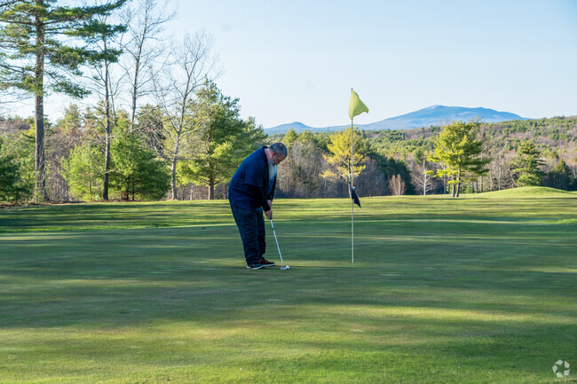 A man putts at Templewood Golf Course near Baldwinville.