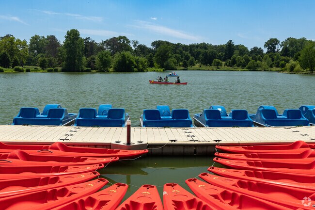 Rent a Paddleboat or kayak at the Boathouse in Forest Park just north of Cheltenham.