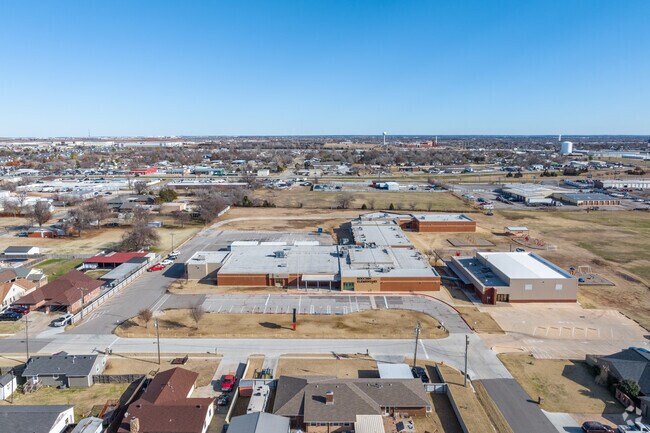 Houchin Elementary is conveniently located among the homes of many students.