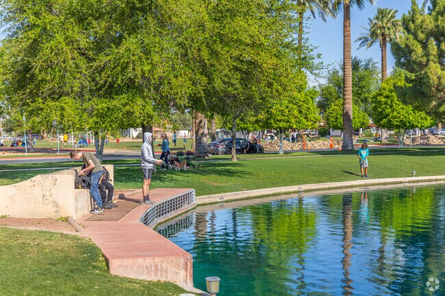 Residents of all ages can enjoy fishing at Tierra Verde Park in Litchfield.