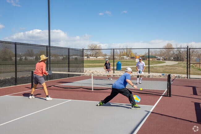 Play a game of pickleball at the outdoor courts at Clear Creek Valley Park.