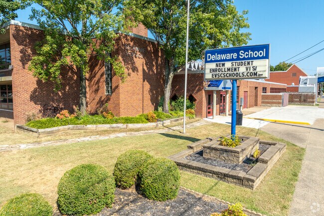 The student population of Delaware Elementary School is 346 and the school serves K-6.